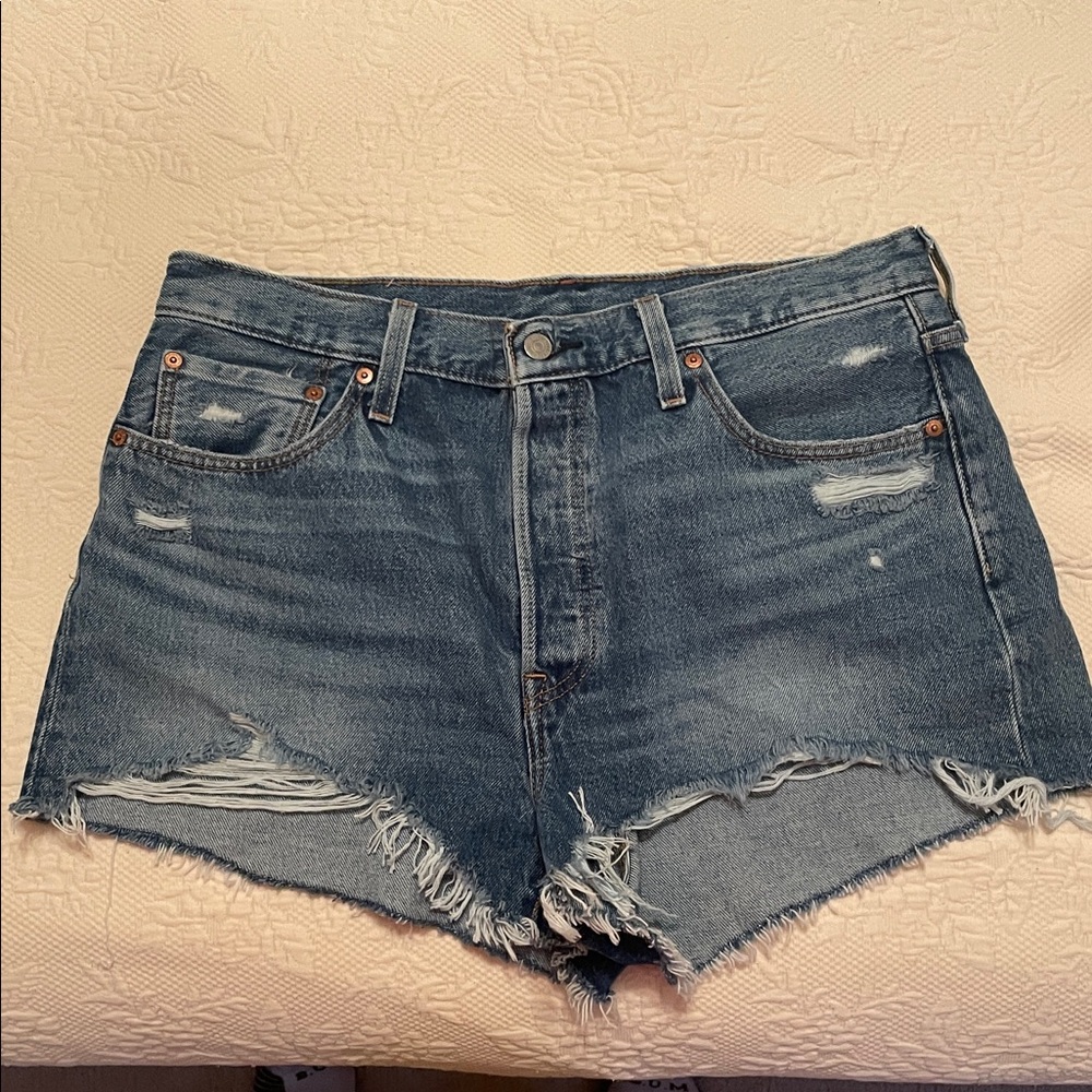 Levi's 501 Classic Blue Denim Jean shorts